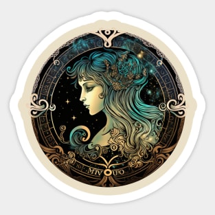 Virgo Zodiac Sign Sticker